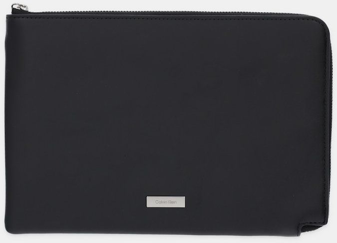 Kožená taška Calvin Klein čierna farba, LV04D1110G