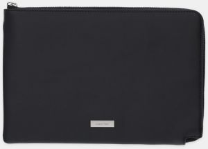 Kožená taška Calvin Klein čierna farba, LV04D1110G