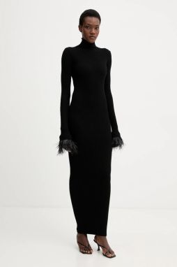 Šaty Aniye By čierna farba, maxi, priliehavé, 181049