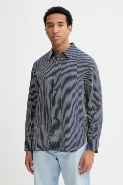 Košeľa Calvin Klein tmavomodrá farba, regular, s klasickým golierom, LV04LD124G