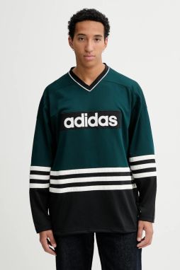 Tričko s dlhým rukávom adidas Originals Hockey Jersey s nášivkou, JV8467