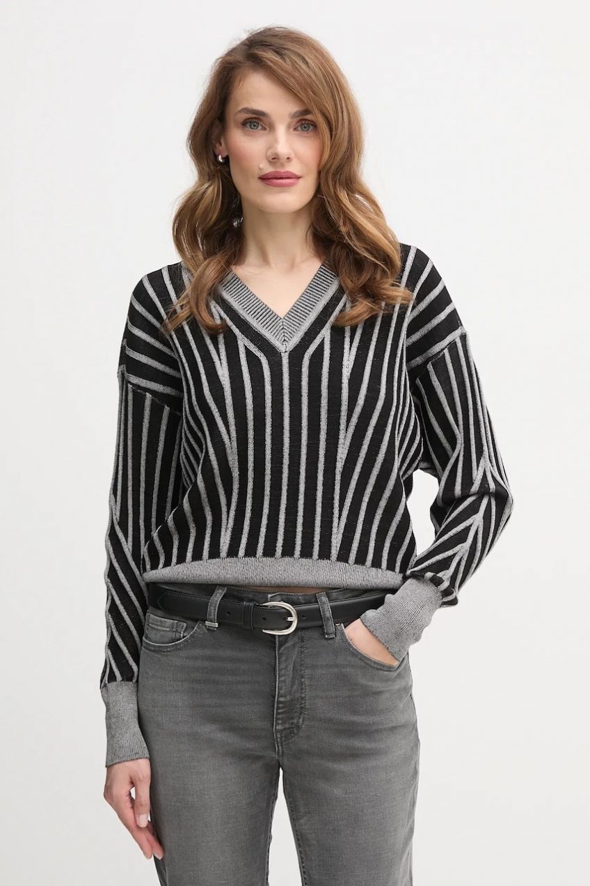 Sveter Dkny SWEATERS čierna farba, ľahký, P5MSDZ52