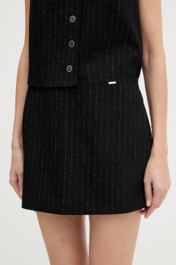 Minisukňa Guess ZANITA čierna farba, mini, rovný strih, W5BD64 W2422