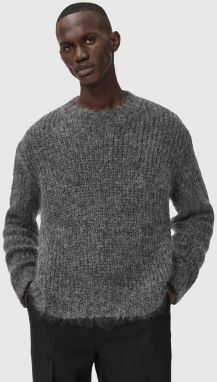 Sveter s prímesou vlny AllSaints MYLES šedá farba, M050KD