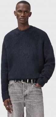 Sveter s prímesou moheru AllSaints COBY čierna farba, M005KD