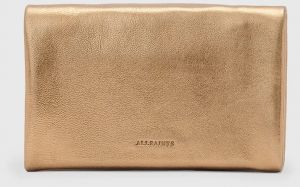 Kožená peňaženka AllSaints HARLUNA zlatá farba, W205XD