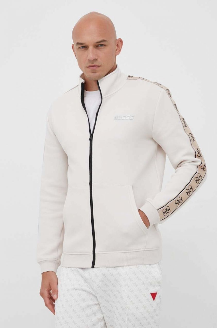 Mikina Guess MICKEY pánska, béžová farba, s potlačou, Z2YQ10 KB3P2