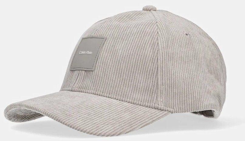 Menčestrová baseballová čiapka Calvin Klein šedá farba, s nášivkou, K50K512612