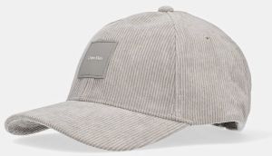 Menčestrová baseballová čiapka Calvin Klein šedá farba, s nášivkou, K50K512612