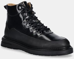 Kožená obuv Gant Hillprep čierna farba, 31641120