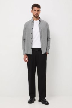 Košeľa Medicine šedá farba, slim, s golierom button-down