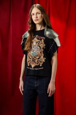 Bavlnené tričko Medicine dámske, čierna farba