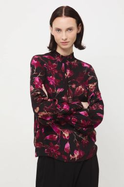 Blúzka Medicine čierna farba, vzorovaná