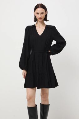 Šaty Medicine čierna farba, mini, áčkový strih
