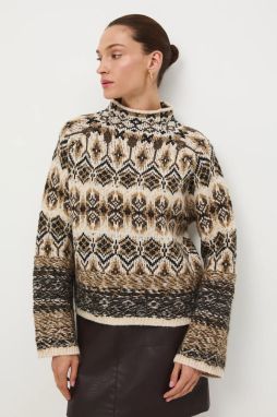 Sveter s prímesou vlny Medicine viac farieb, teplé, s polorolákom