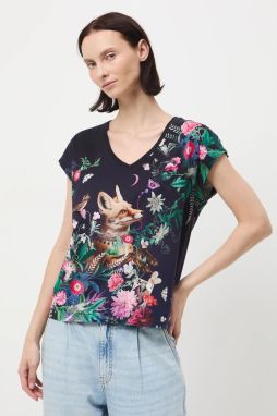 Bavlnené tričko Medicine dámske, zelená farba