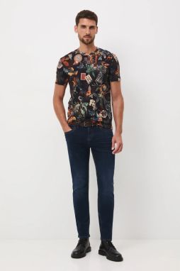 Tričko Medicine pánske, čierna farba, vzorovaná