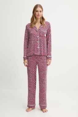 Pyžamo Dkny dámske, červená farba, YI90083