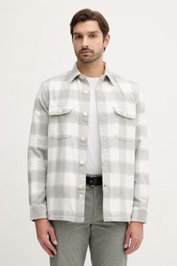 Bavlnená košeľa Tommy Hilfiger šedá farba, regular, s klasickým golierom, MW0MW40483