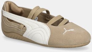 Semišové baleríny Puma Speedcat Ballet hnedá farba, 406758