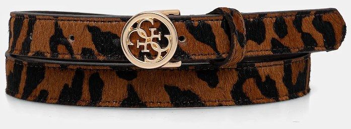 Kožený opasok Guess DOMITILLA hnedá farba, BW9305 P5420