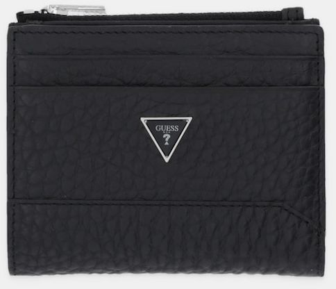 Kožená peňaženka Guess TORINO čierna farba, SMBAGR LEA03