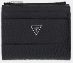 Kožená peňaženka Guess TORINO čierna farba, SMBAGR LEA03