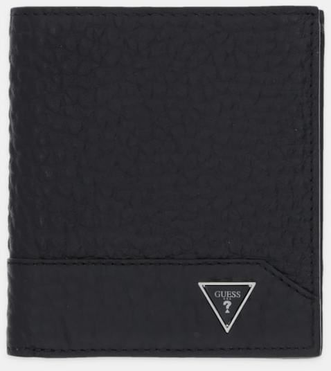 Kožená peňaženka Guess TORINO čierna farba, SMBAGR LEA18