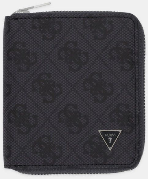 Kožená peňaženka Guess MILANO čierna farba, SMMALO LEA02