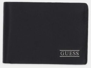 Kožená peňaženka Guess BOSTON čierna farba, SMNEBR LEA27