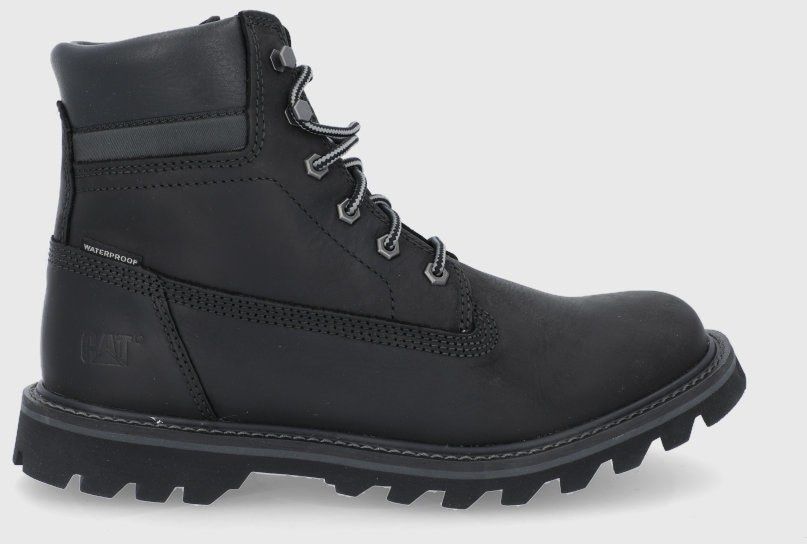 Kožené workery CAT Footwear Deplete pánske, čierna farba, P721724