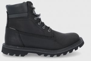 Kožené workery CAT Footwear Deplete pánske, čierna farba, P721724