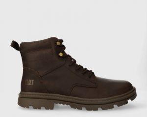 Semišové topánky CAT Footwear PRACTITIONER MID pánske, hnedá farba, P725843