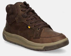 Kožené tenisky CAT Footwear APA CUSH MID hnedá farba, P725923