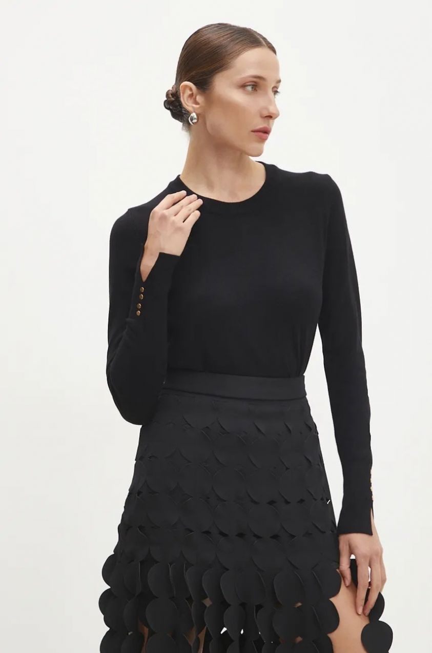 Sveter Answear.LAB dámsky, čierna farba, tenký