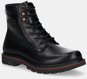 Kožené členkové topánky CAT Footwear COLORADO GRADER WP čierna farba, P111551