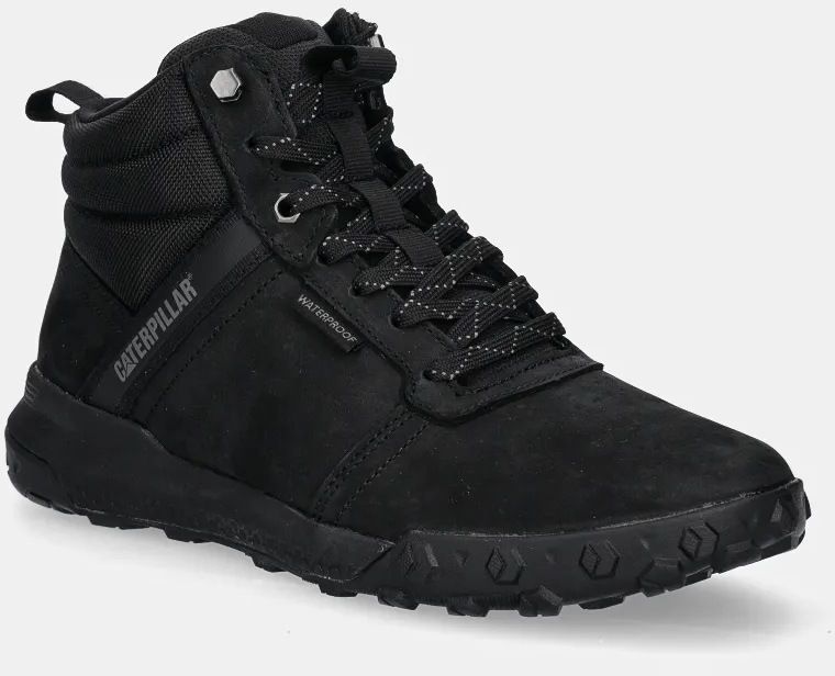 Nubukové topánky CAT Footwear HEX READY MID WP čierna farba, P726103