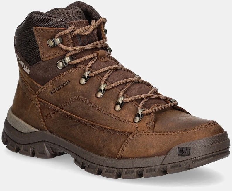 Pánska obuv - Pánska členková obuv - Hnedá - Kožená obuv CAT Footwear THRESHOLD HIKER WP pánska, hnedá farba, P725960 Kožená obuv CAT Footwear THRESHOLD HIKER WP pánska, hnedá farba, P725960