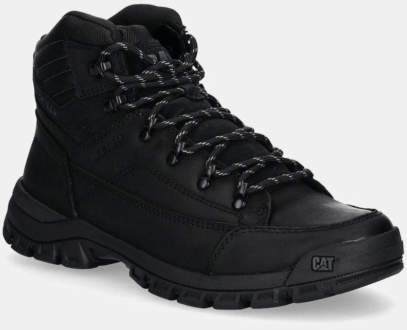 Kožená obuv CAT Footwear THRESHOLD HIKER WP pánske, čierna farba, P725957