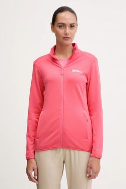 Športová mikina Jack Wolfskin Kolbenberg ružová farba, jednofarebná, A63965
