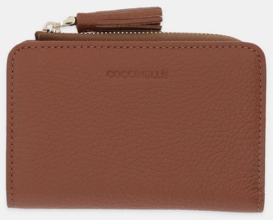 Kožená peňaženka Coccinelle TASSEL hnedá farba, E2.MU0.11.D1.01