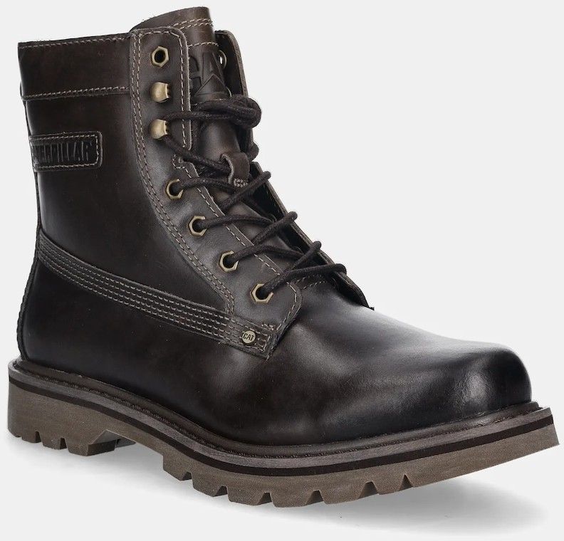 Pánska obuv - Pánska členková obuv - Hnedá - Kožená obuv CAT Footwear COLORADO GRADER WP hnedá farba, P726499 Kožená obuv CAT Footwear COLORADO GRADER WP hnedá farba, P726499