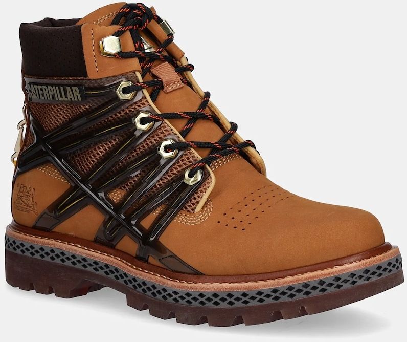 Pánska obuv - Pánska členková obuv - Hnedá - Nubukové čižmy CAT Footwear GOLDEN GATE unisex, hnedá farba, P111712 Nubukové čižmy CAT Footwear GOLDEN GATE unisex, hnedá farba, P111712