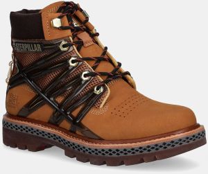 Nubukové čižmy CAT Footwear GOLDEN GATE unisex, hnedá farba, P111712