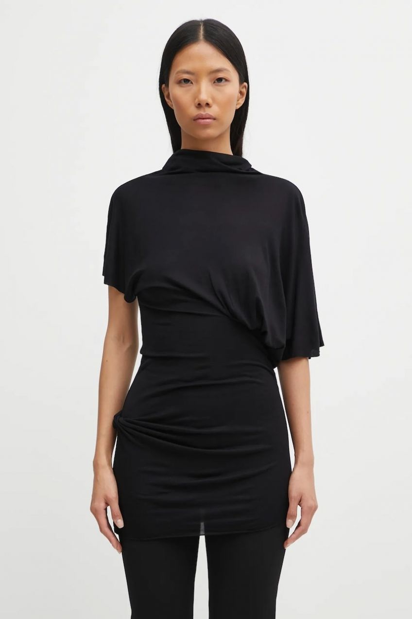 Blúzka Rick Owens Lilies Lilith čierna farba, jednofarebná, LI02E3205.RV