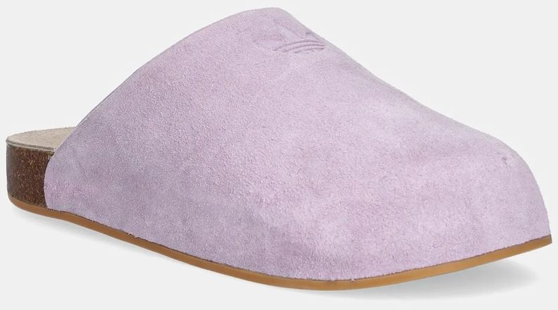 Semišové šľapky adidas Originals Adimule fialová farba, JP8732