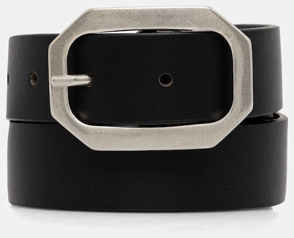 Kožený opasok Sisley čierna farba, 6SRVWL03D