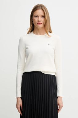 Sveter Tommy Hilfiger tmavomodrá farba, ľahký, WW0WW44984