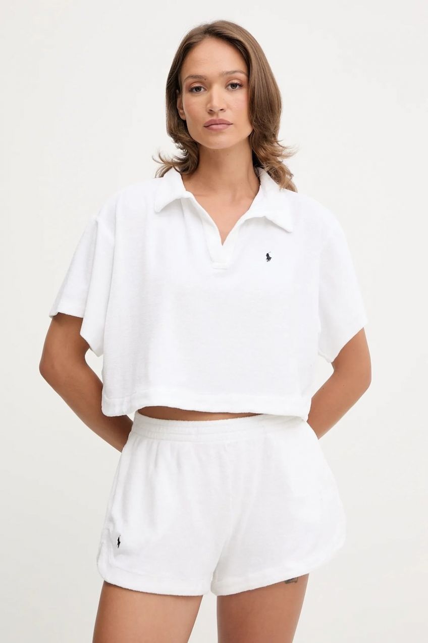 Pyžamo Polo Ralph Lauren dámske, biela farba, 21556375