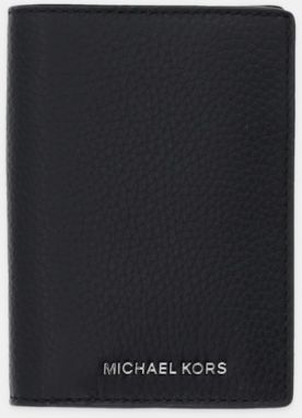 Kožená peňaženka Michael Kors čierna farba, 39F5LHDF0L